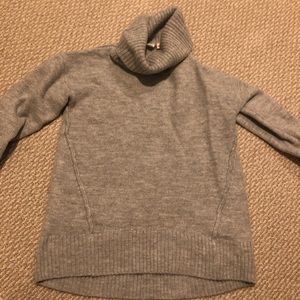 Gray gap sweater